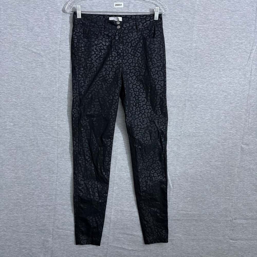Anatomie Women's Small Luli Black Embossed Cheetah High Rise Skinny Pants